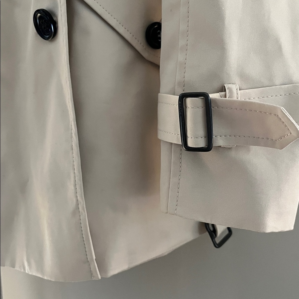 Coach | Solid short trench coat | Porcelain | Size S - Picture 6 of 15
